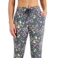 thumbnail image 2 of ID Ideology Womens Floral Print Pansy Slim Fit Drawstring Jogging Pants Pansy Poppyseed 2XL, 2 of 3
