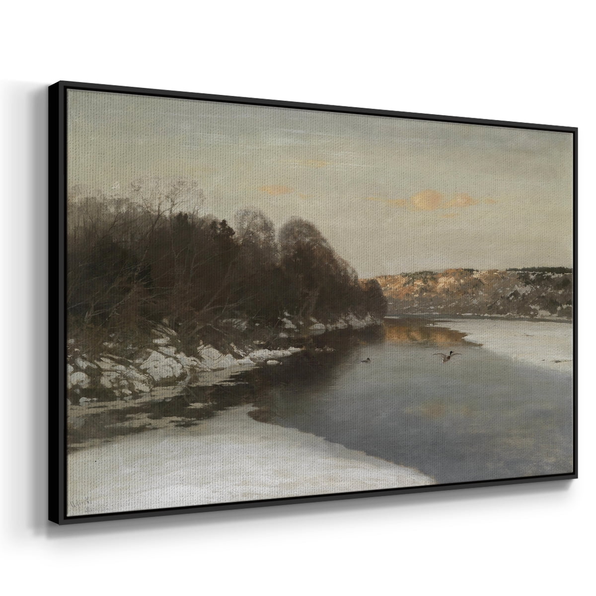 Vintage Landscape-CCLXXXIII By Wexford Home Framed in Black Wood Gallery Wrapped Canvas 25 in. x 37 in.