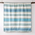 thumbnail image 5 of Levtex Home Coastal Light Blue Cream Tan Striped Cotton Quilt, King-Reversible 3 Counts, 5 of 5