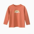 thumbnail image 3 of CYRBOKO Long Sleeve Tops for Boys, Gift Cotton Crew Neck Breathable Fall Sweatshirts Orange Size 8-10 T, 3 of 8
