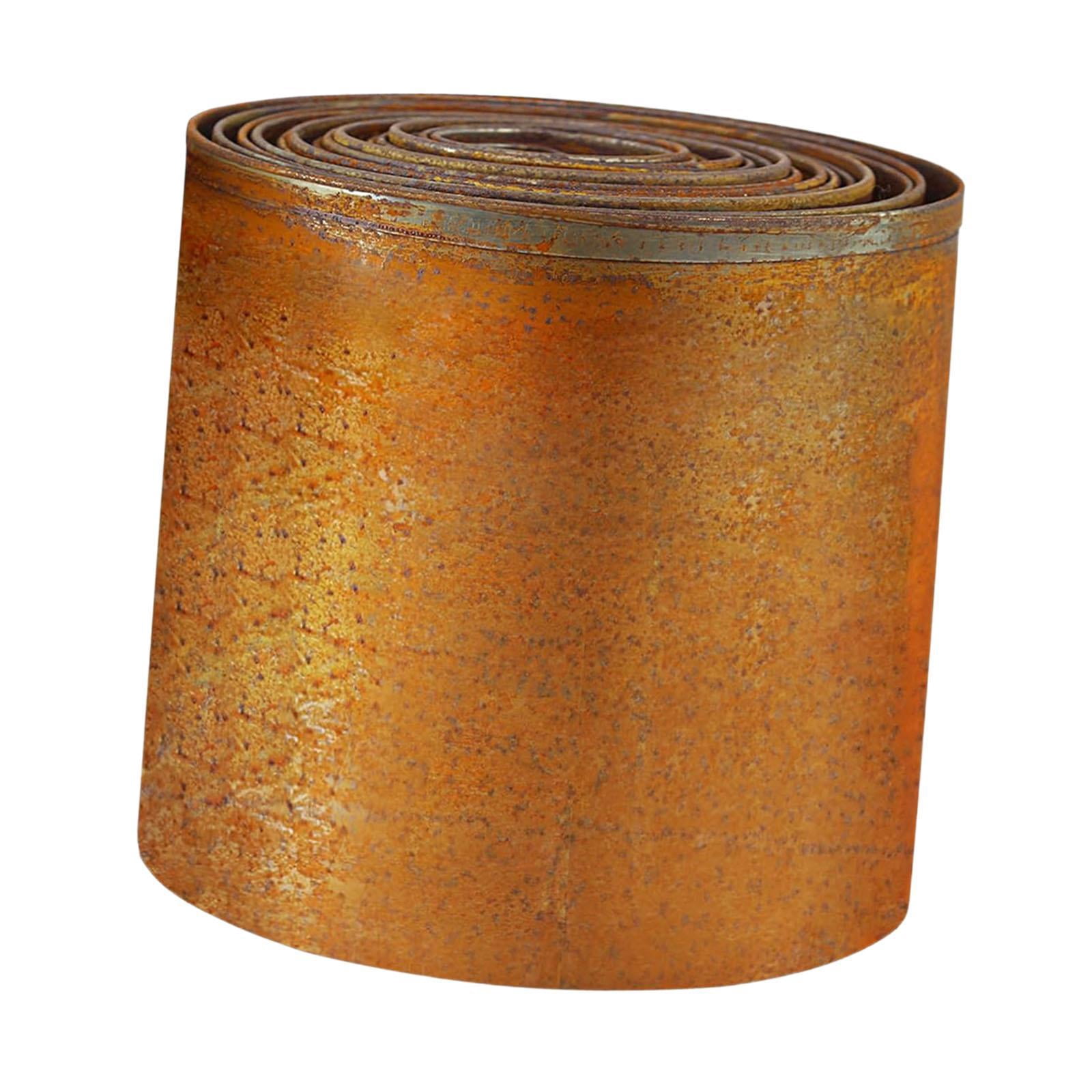 Aymzbd Garden Edging Decorative Weather Resistant Sturdy Rust for Lawn Paver Grass 10m