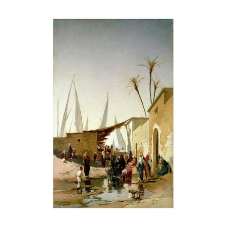 A Village by the Nile Print Wall Art By Herman David Salomon Corrodi