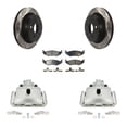 thumbnail image 1 of Transit Auto Rear Disc Brake Coated Caliper Drilled Slotted Rotors and Semi-Metallic Pads Kit for Car Dodge Ram 1500 KCD-100606P, 1 of 11
