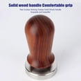 thumbnail image 2 of Prensa de café espresso de acero inoxidable con base plana de madera, 2 of 8