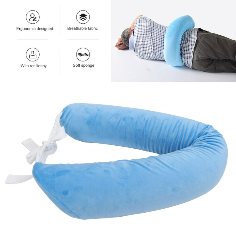 Lumbar Support Pillow, Detachable Washable Soft Sponge Lumbar Roll Scoliosis  Pillow, Sleeping Lumbar Roll Pillows for Adult Elderly