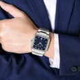 thumbnail image 4 of Reloj de cuarzo para hombre con indicador de fecha – Reloj de pulsera de acero inoxidable para negocios, resistente al agua para uso diario, reloj analógico de moda para la oficina o uso casual., 4 of 6