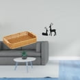 thumbnail image 2 of Bread Basket Serving Tray Black Deer Statue Artistic Weaving Craft for Dining Room Office Display, 2 of 8