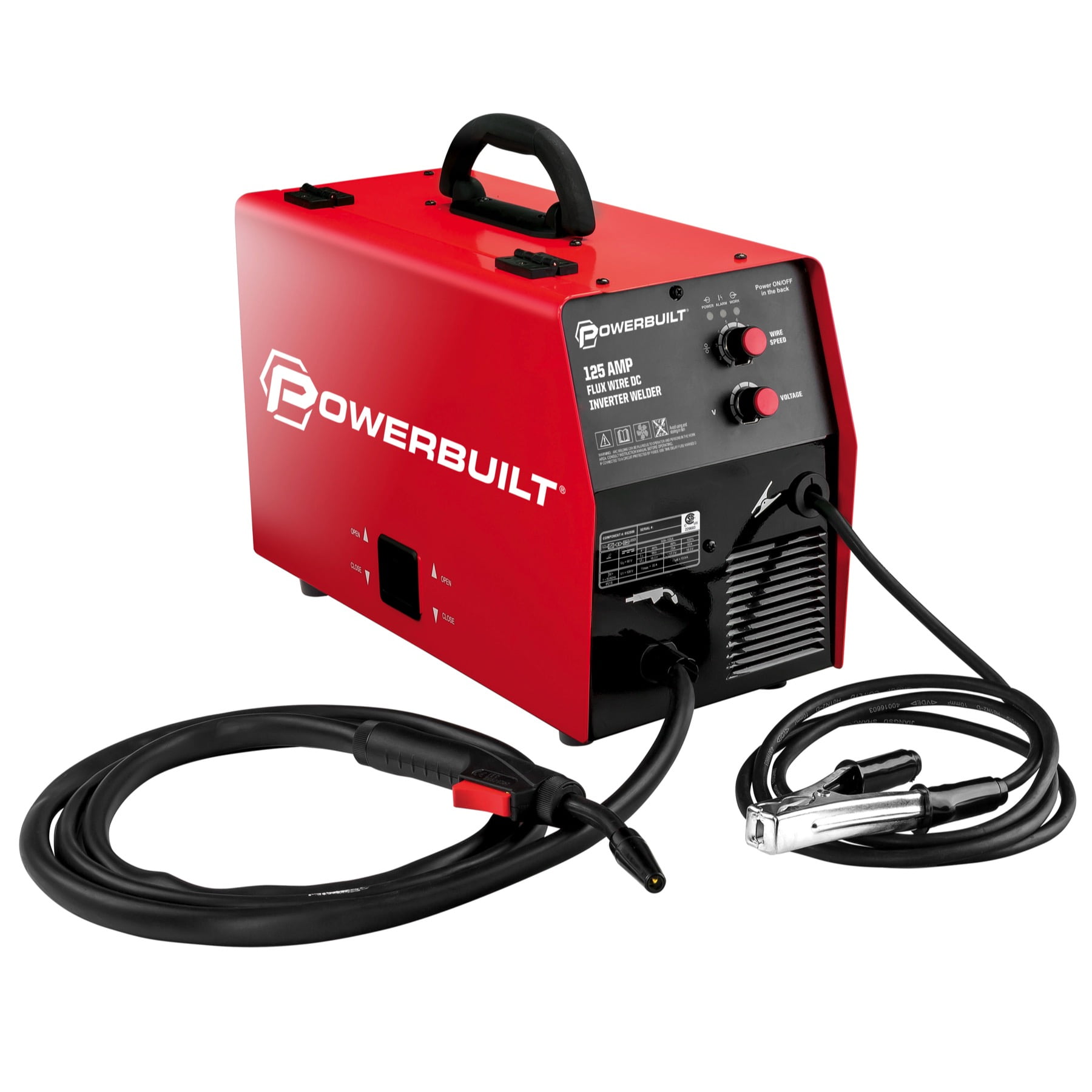 Powerbuilt 125A Portable IGBT Inverter Wire Feed Flux Core Welder