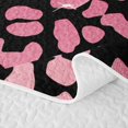 thumbnail image 5 of Homewish Dreamy Bow Twin Quilt Set for Kids Girls, Pink Leopard Print Twin Coverlet Set, 2pcs 1 Bedspread and 1 Pillowcase, 5 of 7