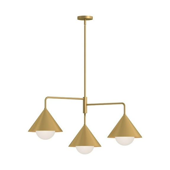 CH485245BGOP-Alora Lighting-Remy - 3 Light Chandelier-17.13 Inches Tall and 38 Inches Wide-Brushed Gold Finish