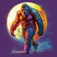 thumbnail image 3 of Full Moon Bigfoot Women's V-Neck T-shirt Hiking Sasquatch Hide and Seek Champion, 3 of 7