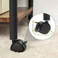 thumbnail image 7 of HOOBRO Printer Stand 3-Tier Height Adjustable Rolling Table Under Desk Home Office BF03PS01, 7 of 7