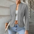 thumbnail image 5 of HTNBO Women's Casual Work Office Elegant Open Front Premium Nylon Blazer Jacket, 5 of 8