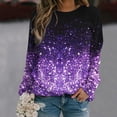 thumbnail image 2 of Gibobby Tops Mujeres Casual Sudadera de mujer Pullover Casual Long Manga Blouse Top Suatshirt Casual Blouse Pullover (Morado, XL), 2 of 5