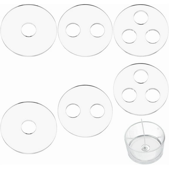 6Pcs 3 Styles Candle Wick Centering Tool Holder 1/2/3 Hole Acrylic Candle Wick Holder Candle Wicks Centering Devices for Making Candles Craft DIY DIY