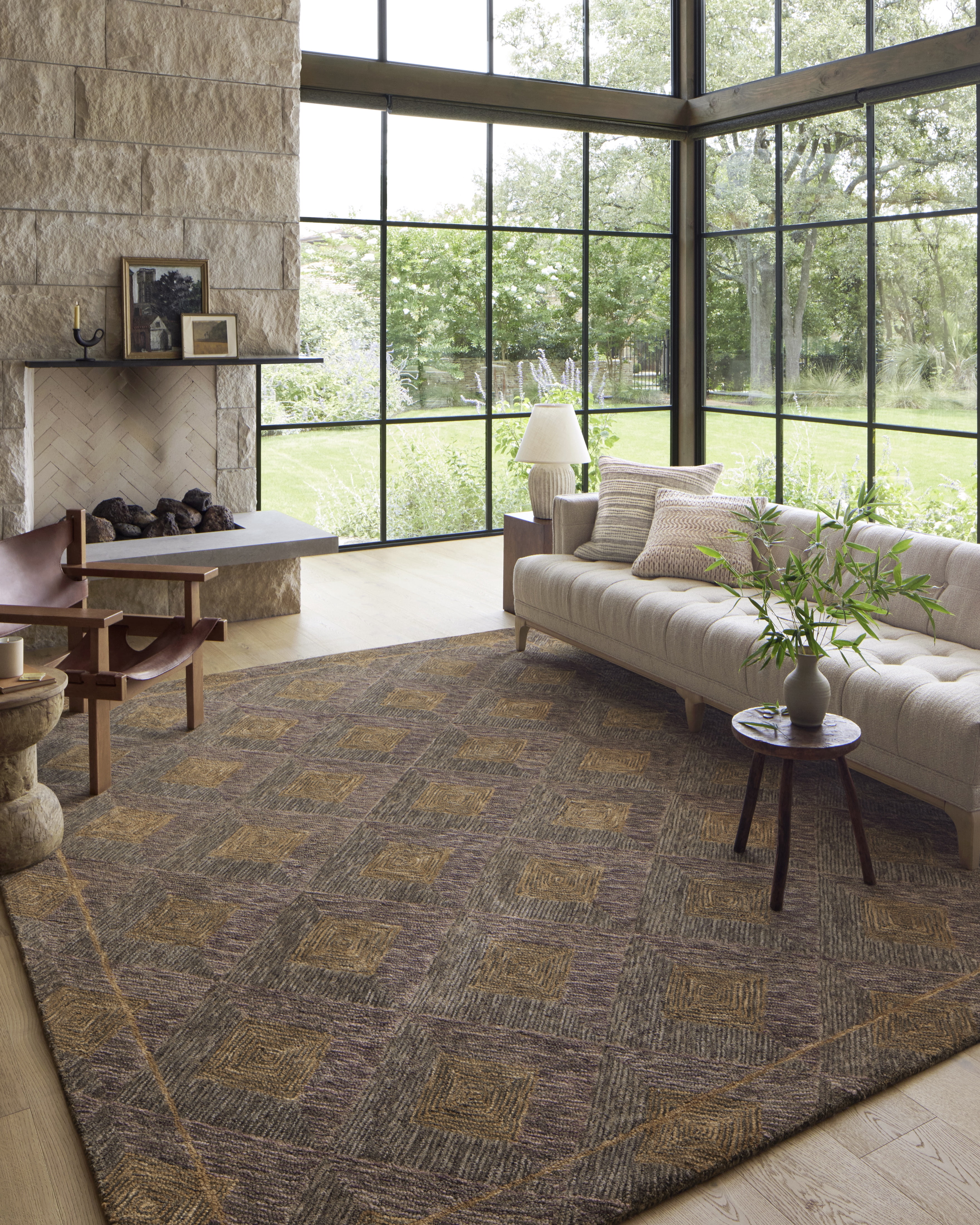 Loloi Varena Plum / Gold 7'-9" x 9'-9" Area Rug