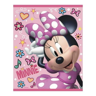 Unique Iconic Minnie Mouse Plastic Loot Bags - 11" x 7.5", 8 Pcs