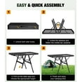 thumbnail image 4 of Raynesys Foldable Grill Table with Mesh Desktop,200lbs 3Ft Height Adjustable Portable Camping Table for Ourdoor Picnic BBQ Beach,Black, 4 of 8