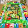 thumbnail image 3 of 59"×39.4" ABC Farm Road Play Rug, Kids Car Road Rugs Village Map Play Mat, Non Slip Learning Carpet for Toddlers Boys Playroom Bedroom, 3 of 9