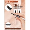thumbnail image 3 of Dual-End Micro-Fork Tip Eyebrow Pen, Light Brown, Waterproof Long-Lasting Liquid Brow Pen with Brush, Natural Hair-Like Strokes for Blonde Hair, 3 of 4