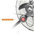 thumbnail image 3 of Ventilador Pared 18 Pulgadas Mytek 3196 Metálico/360° Oscil Estructura Negro Aspas Plateado, 3 of 4