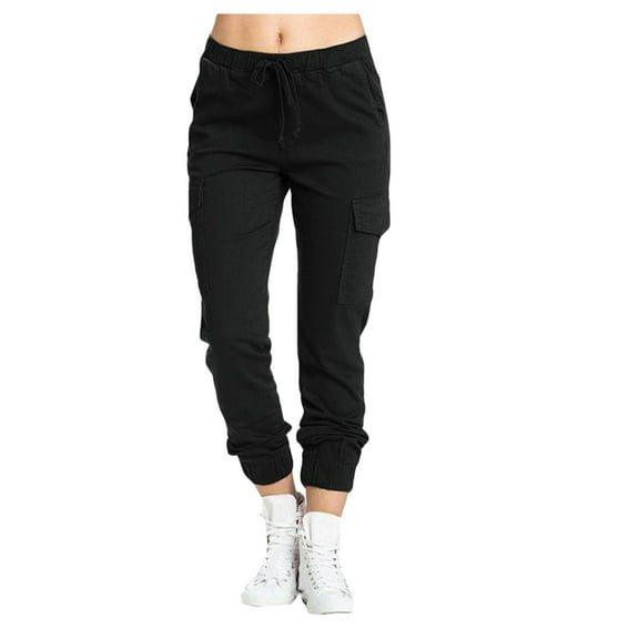 Travel Outfits Women Airport Summer Women's Pants Lace Belt Belt Sweatpants Loose Casual Sport Pants Women's plus Size Casual for Women 2x Womens Dress Elastic Waist Petite Pant Suits for Black XL