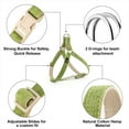thumbnail image 2 of Plutus Pet Cotton Hemp Step In Dog Harness, Sustainable, Lightweight and Escape-Proof, Easy Walk Dog Harness for Puppy Small Medium and Large Dogs, Green, L, 2 of 7