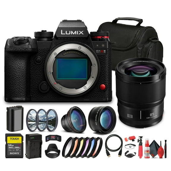 Panasonic Lumix S1R II Mirrorless Camera with Accessory Bundle