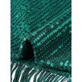thumbnail image 5 of INSPIRE CHIC Halloween Party Tops for Women's Sequin Fringe Trim Sleeveless Round Neck Sparkly Tees S Dark Green, 5 of 6