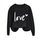 thumbnail image 3 of Penkiiy Día de San Valentín Sudadera para Mujer Lindo Amor Camisetas Corazón Casual Camiseta de San Valentín de manga larga Ropa Tops XS Negro, 3 of 4