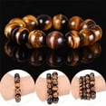 thumbnail image 2 of K-KED Natural Tiger Eye Stone Lucky Bless Beads Men Woman Delicate Jewelry Bracelet Bangl-ca_-14mm, 2 of 9