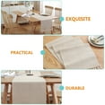 thumbnail image 5 of NIAIZEK Woven Cotton Tassel Table Runner in Beige for Rustic Farmhouse Dining Table Decoration, 5 of 6