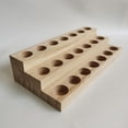 thumbnail image 3 of 21 Holes Wooden Essential Oil Storage Rack 3 Tiers Tray Container Display Holder, 3 of 8