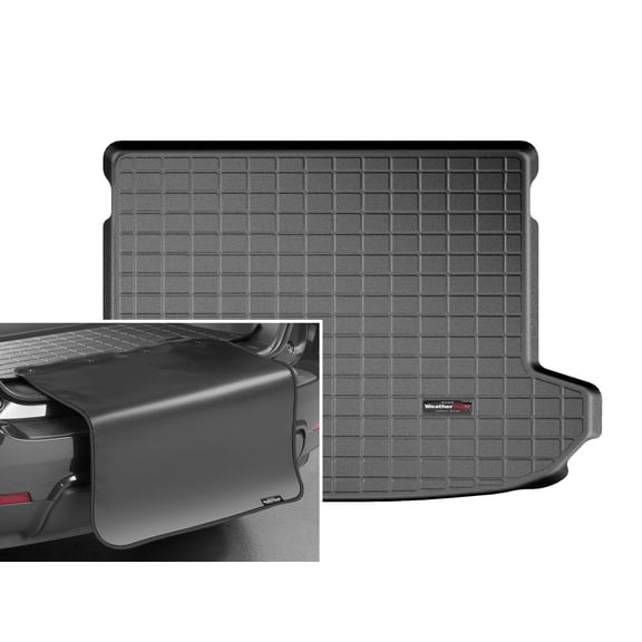 WeatherTech Cargo Trunk Liner with Bumper Protector compatible with 2017-2022 Kia Sportage - Behind 2nd Row w/ Bumper Protector, Black