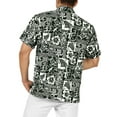 thumbnail image 4 of HAPPY BAY Men's Hawaiian Shirt Summer Beach Shirts Casual Button Down Short Sleeve Dress Shirts for Men 4XL Tropical, Black Vacation Party, 4 of 5