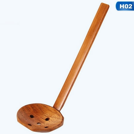 AkoaDa Chinese Hotpot Noodles Soup Wooden Spoon Long Handle Spoon