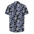 thumbnail image 4 of Men's Shirt Button Down Shirt Floral Print Short Sleeved Lapel Summer Beach Casual Shirt, 4 of 5