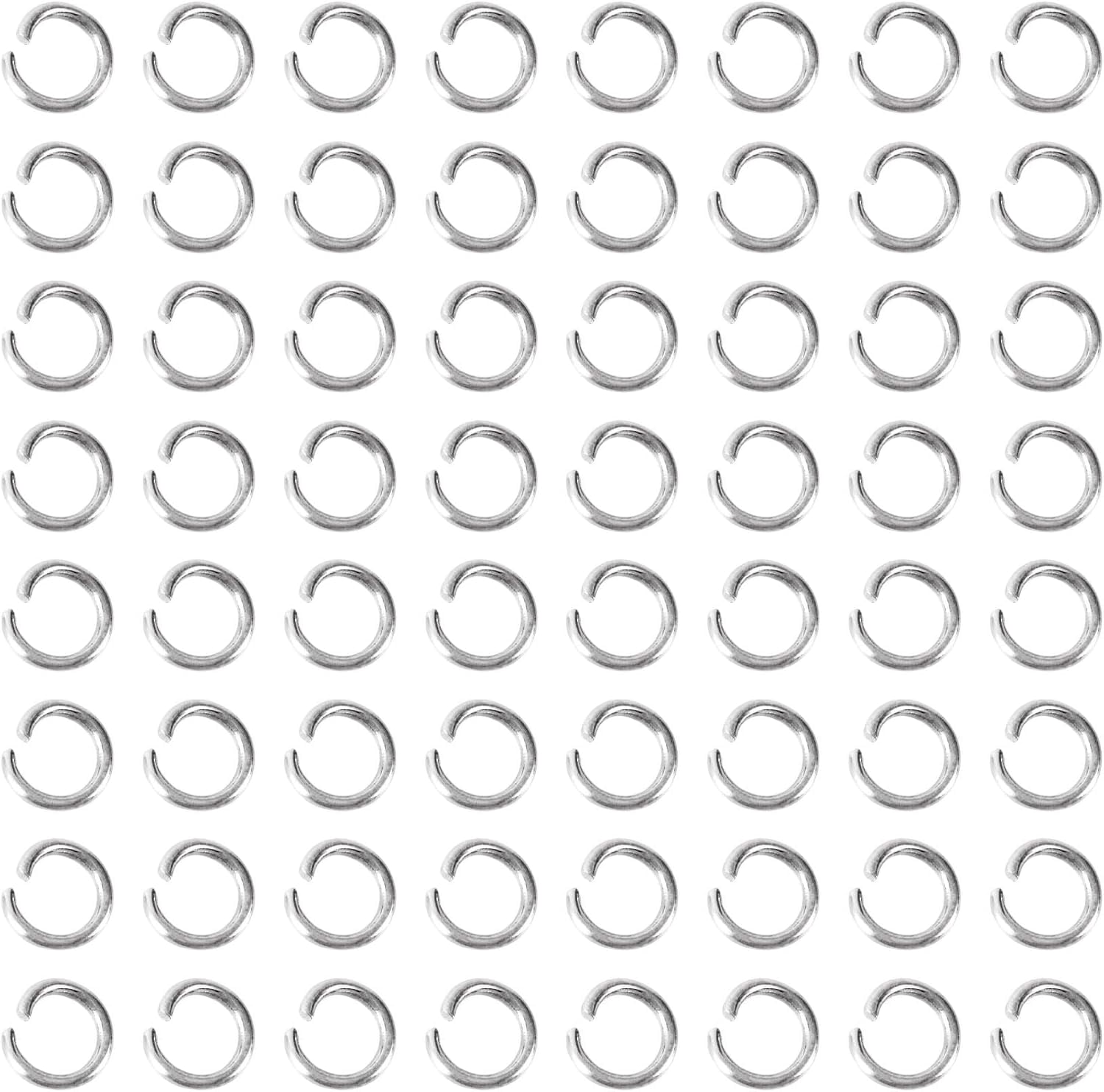 1000Pcs Stainless Steel Open Jump Rings 6mm Tiny Round 1mm Thick Connector Rings For Jewelry Making
