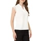 thumbnail image 4 of INSPIRAR CHIC Blusa básica sin mangas de cuello en V para mujer M Blanca, 4 of 8