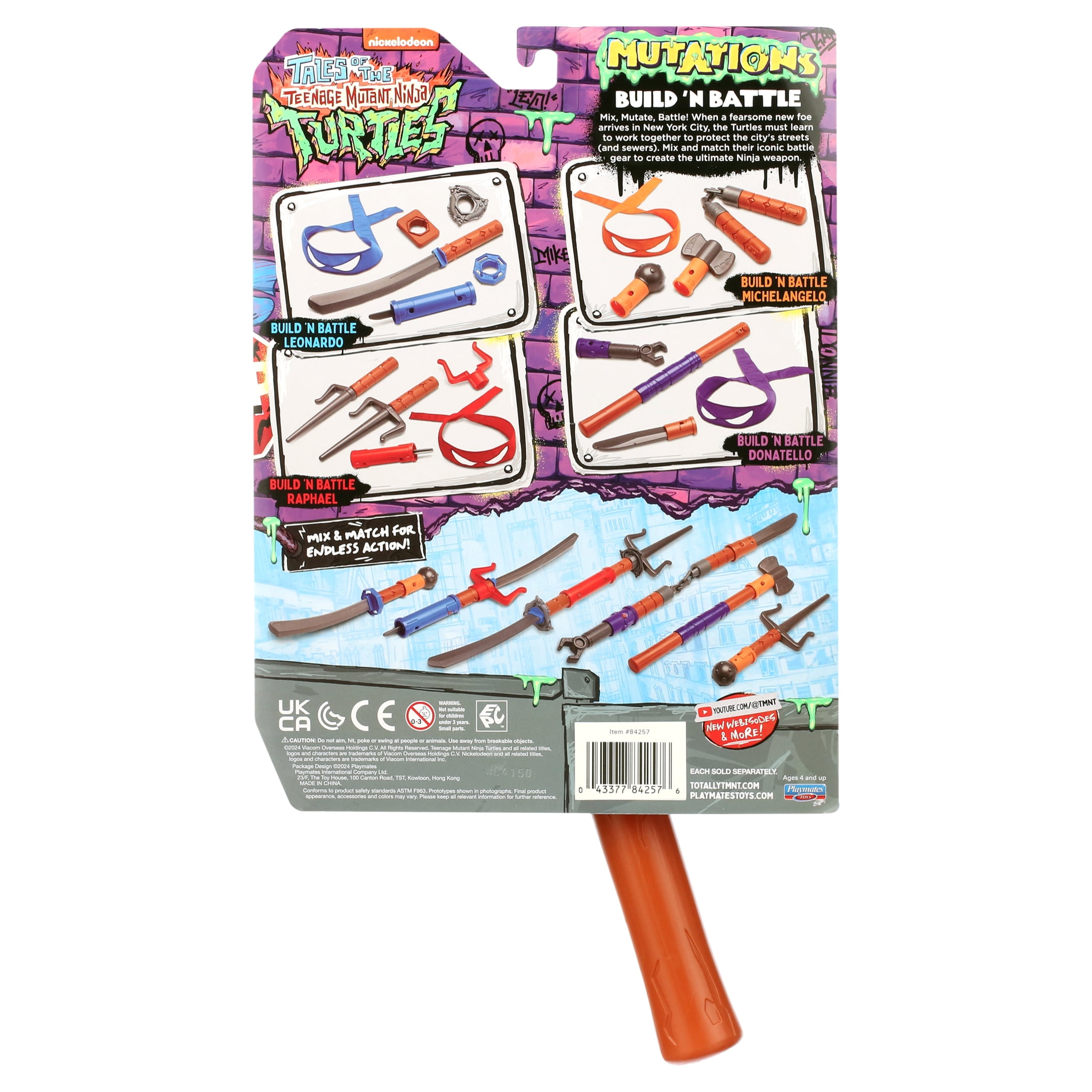 Tales of Teenage Mutant Ninja Turtles: Mutations Build N Battle Donatello Bo Staff Basic Role Play Set by Playmates Toys