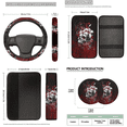 thumbnail image 6 of HUIACONG Automotive Interior Accessories, with Key Pendant Seat Protectors Auto Hand Rest Pad, 14 Pcs Skull and Floral Design Car Interior Accessory, 6 of 7
