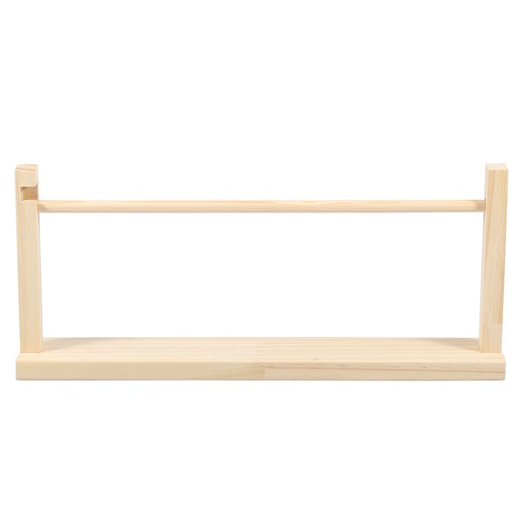 Wekvgz Double or Single Layer Ribbon Storage Rack Wood Ribbon Organizer Countertop Ribbon Rack Holder Multifunctional Ribbon Display Rack Space Saving Ribbon Holder Stand for Sewing Craft