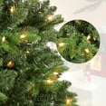 thumbnail image 2 of Mayhihi 6Ft Pre-Lit Slim Christmas Tree, Green, Fir Xmas 'Feel Real' Artificial Tree, White Lights, 2 of 5