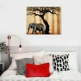 thumbnail image 4 of ONETECH  African Animals Wall Art Canvas Prints Giraffe Zebra Elephant Leopard Painting African Landcape Living Room Bedroom Decor, 4 of 4