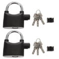 thumbnail image 4 of MasteelfCA 2Pcs Universal Security Alarm Lock Bike Alarm Lock Durable U Bike Lock (Black), 4 of 8