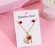 thumbnail image 1 of Delicado conjunto de collar y aretes de clavícula de acero inoxidable 304, luces dulces, regalo de lujo, joyería de acero inoxidable, 1 of 7