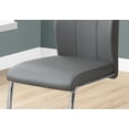 thumbnail image 3 of Bowery Hill Set of 2 Side Kitchen Faux Leather Dining Chairs - Gray Chrome, 3 of 5