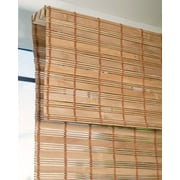 Chicology 23W x 64H Squirrel Cordless Bamboo Roman Shades, Natural Woven Wood, Light Filtering, Safe for Kids & Pets