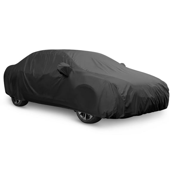 Black Breathable Waterproof Car Cover w Mirror Pocket