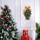 thumbnail image 4 of Herunwer Christmas Teardrop Swag Artificial Cedar Door Swags Real Touch Pine Needles Faux Greenery Teardrop Wreath for Mantle Fireplace Staircase Xmas Front Door, 4 of 6